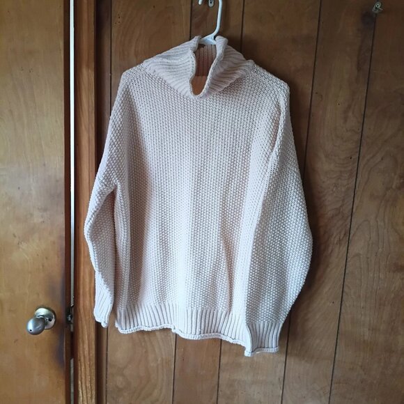womens apricot long sleeve turtleneck heavy sweater size XL - Picture 2 of 4